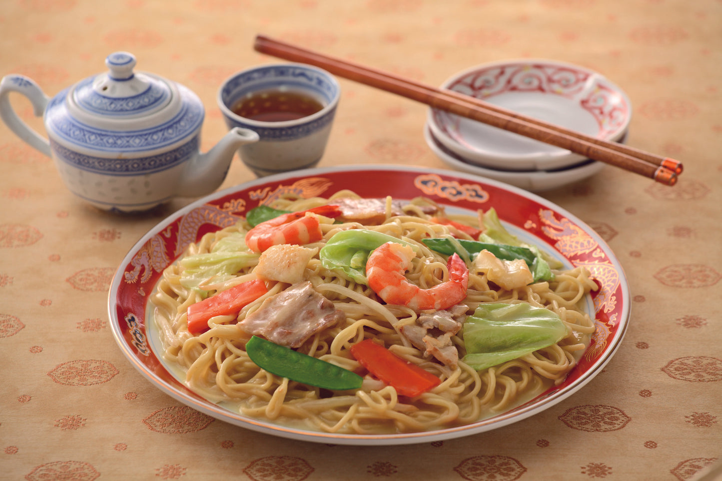 長崎の中華麺!長崎焼きちゃんぽん・あごだし皿うどんセット