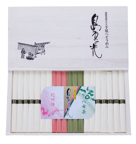 ◆木箱入り◆手延べ素麺 三色島原の光 KS-30